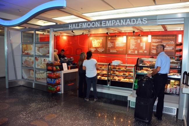 empanada vendor at Miami International Airport